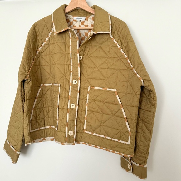 Madewell Quilted Cropped Raglan Shirt Jacket - Picture 4 of 7